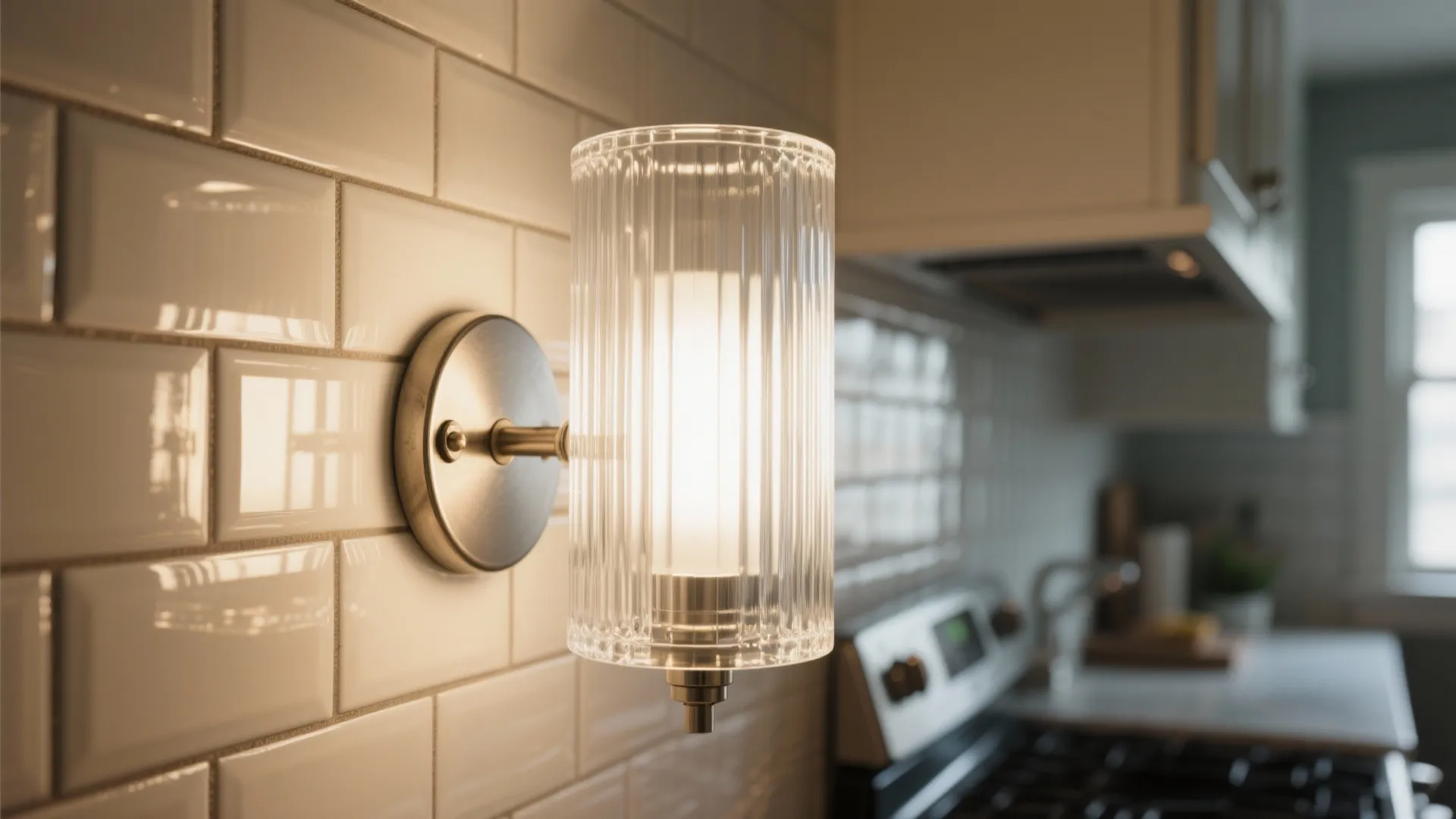 Clear Ribbed Acrylic for a Vintage-Modern Glow