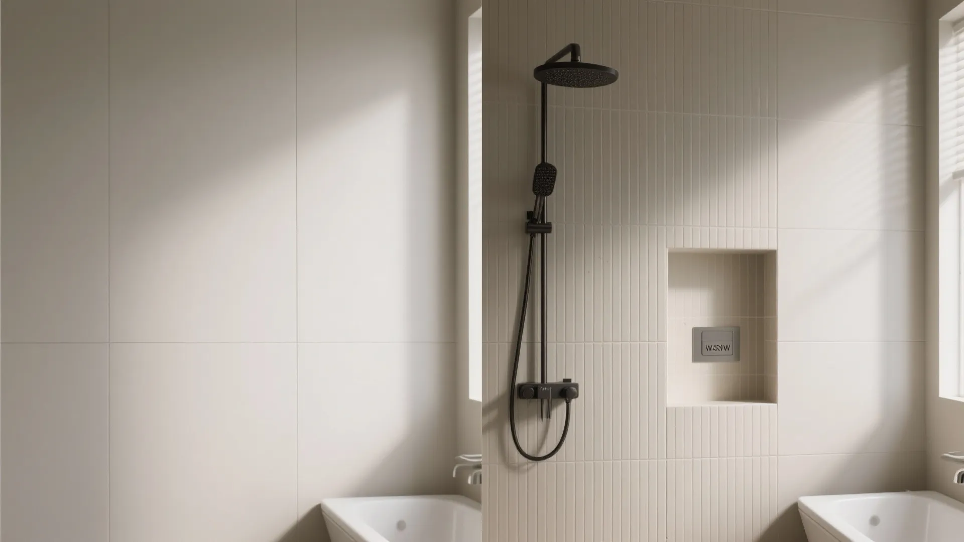 Textured matte wall tile with subtle vertical ribbing