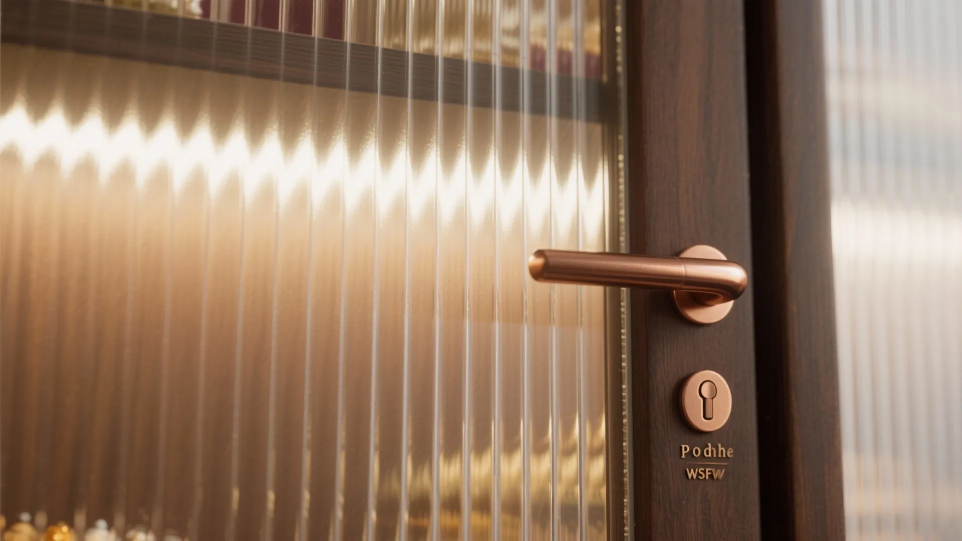 Glass-Front Tall Unit with Backlit Panel