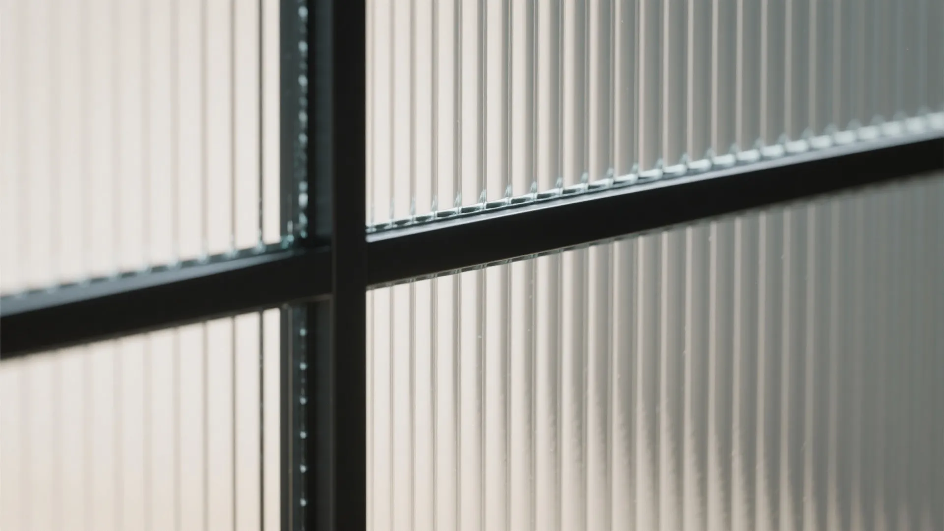 2) Glass divider walls for light and flow