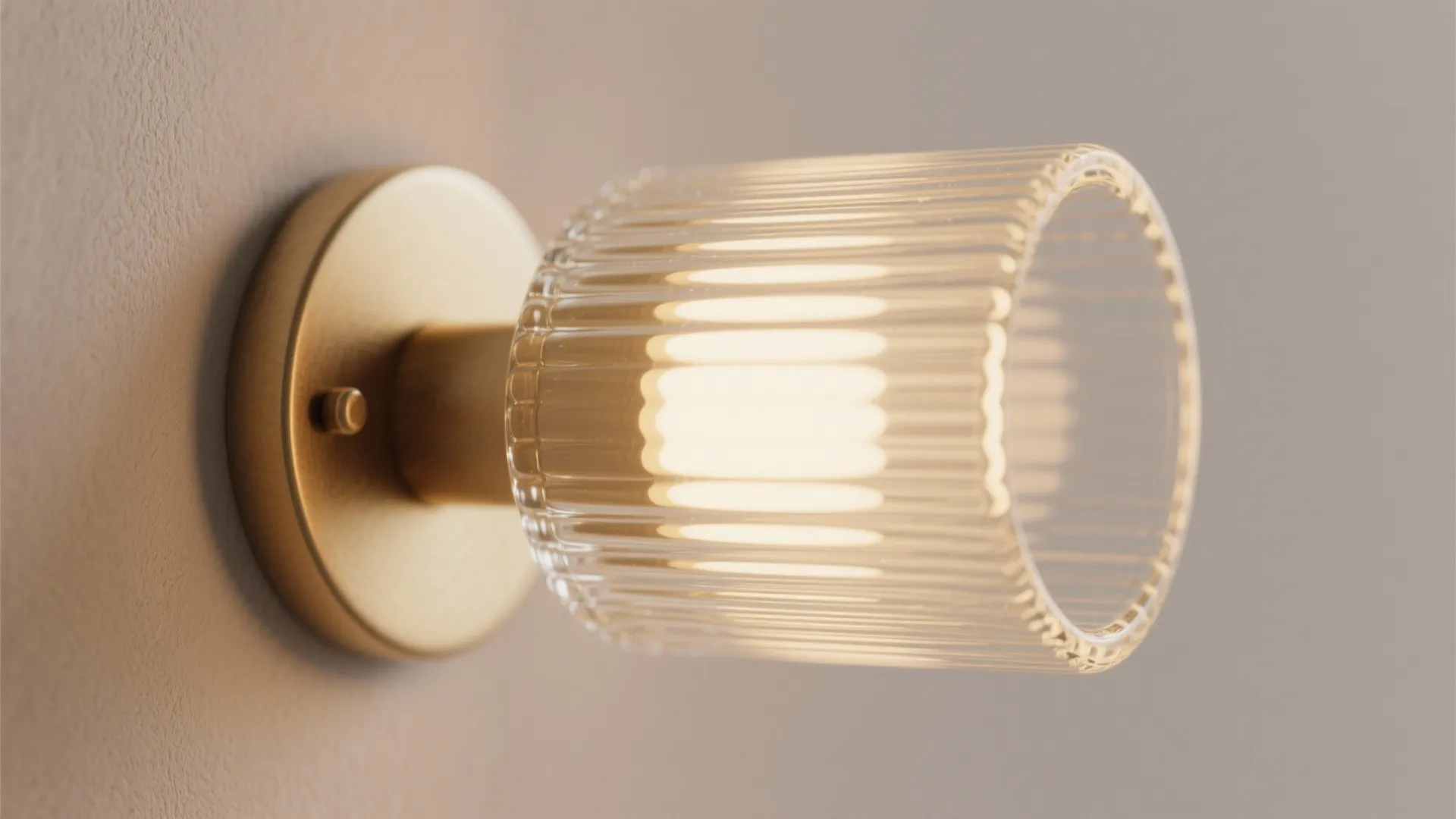 Ribbed Glass Sconces for Soft, Directional Glow