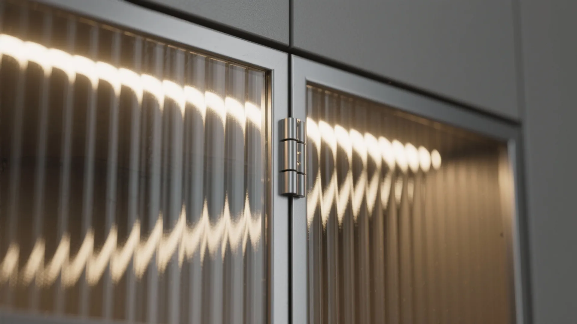 2) Glass-fronted uppers with integrated lighting