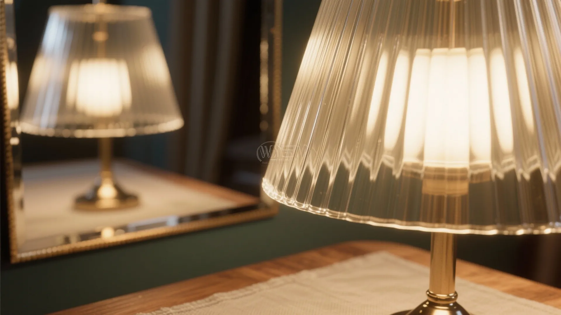 Glass shades and reflective surfaces to bounce light