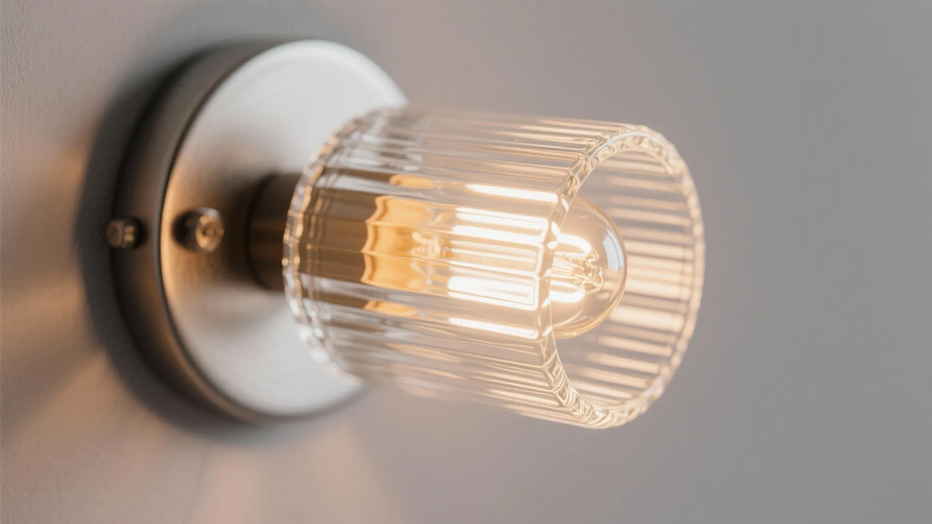 Wall lights with glass shades for airy brightness