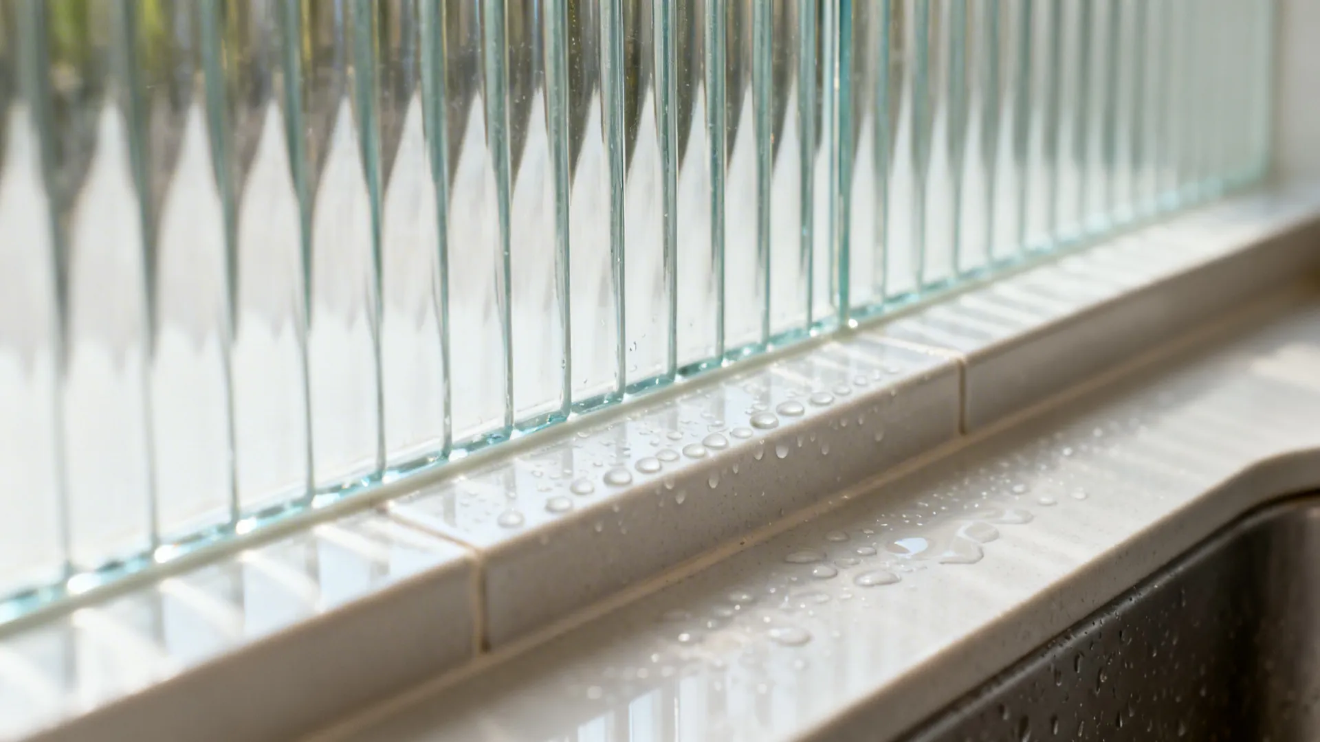 Textured or Ribbed Glass Panels