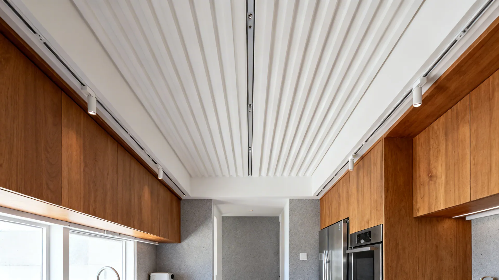 Textured Gypsum Panels with Integrated Tracks