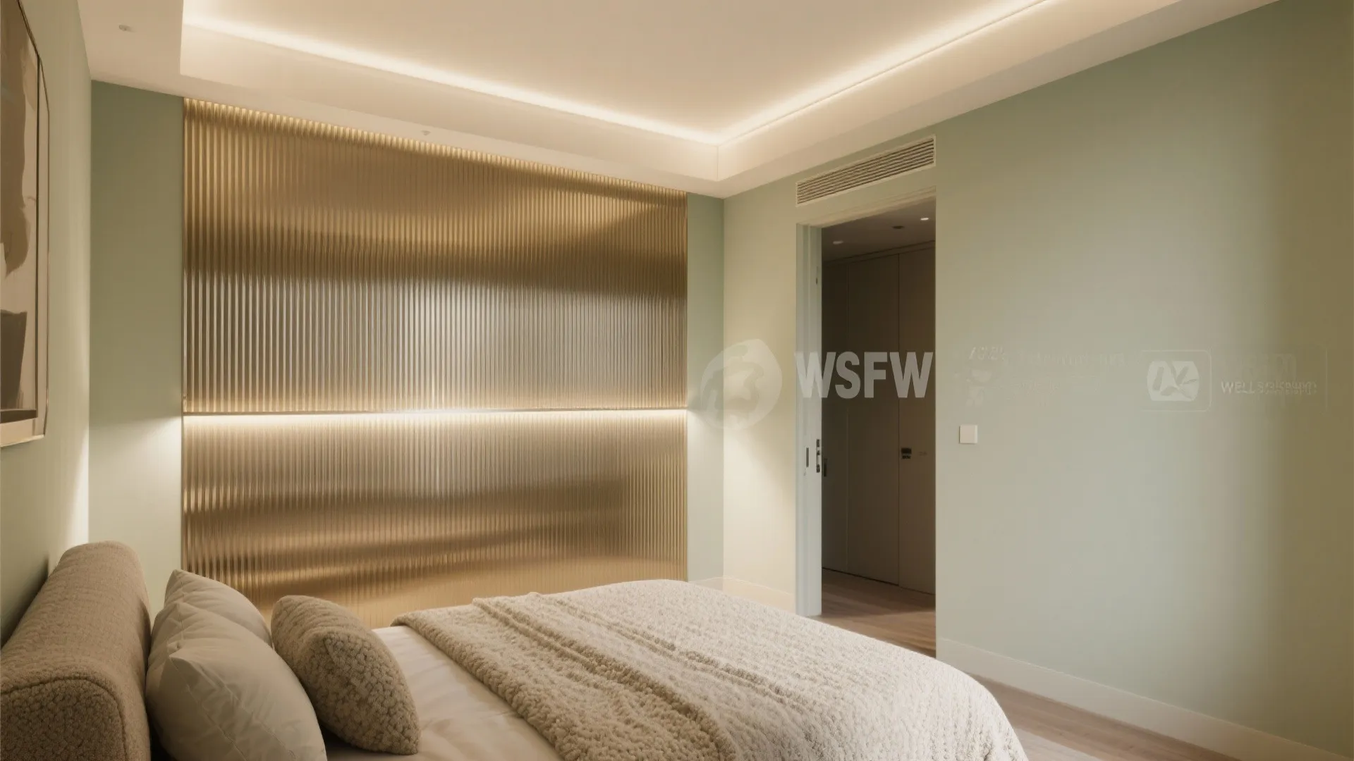 3) Ribbed metal shades to add texture (and hide glare)