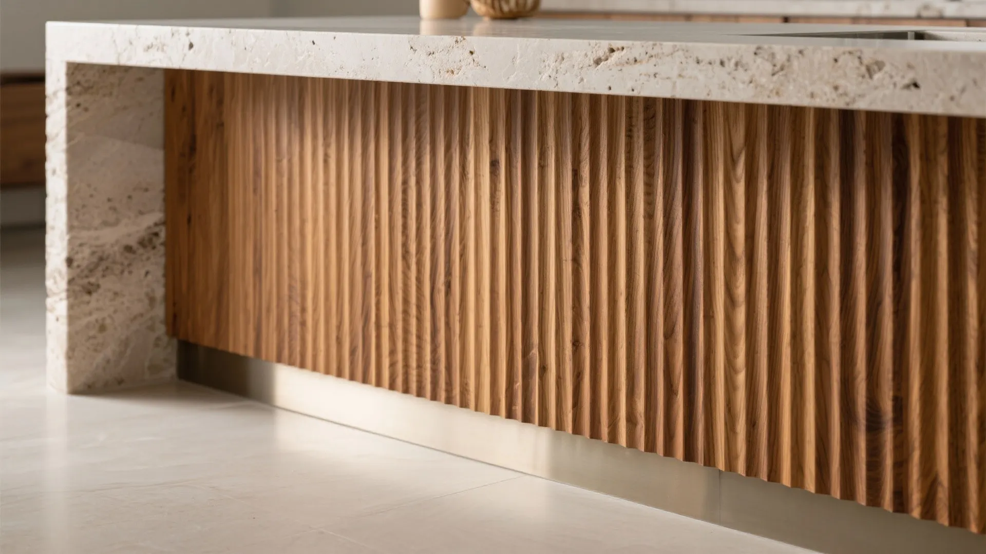 Wood elements bring warmth without visual heaviness