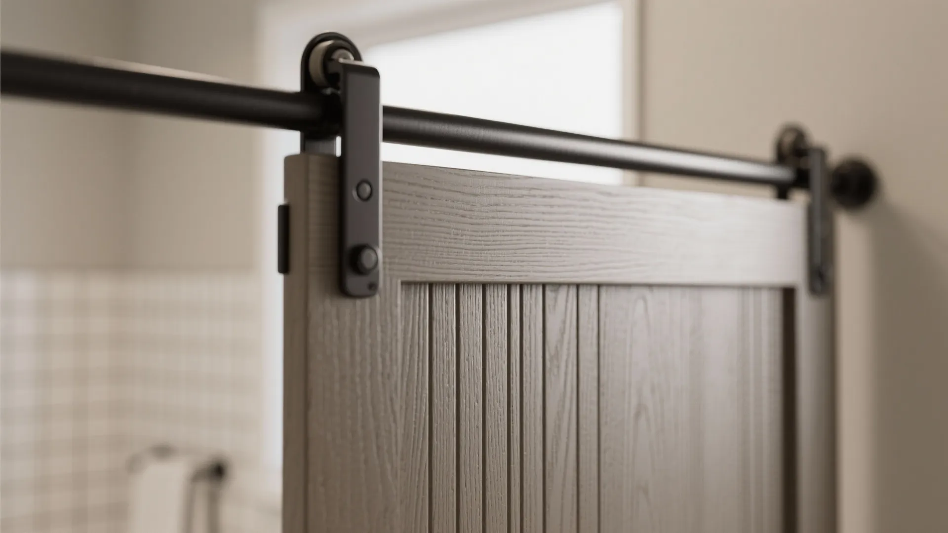 Sliding Barn Door with Textured Panel