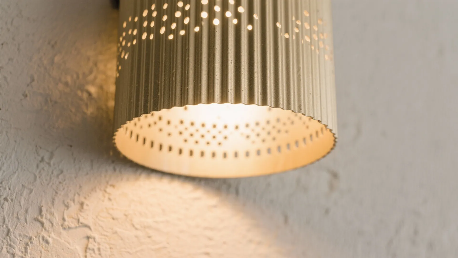 3) Ribbed metal shades to add texture (and hide glare)