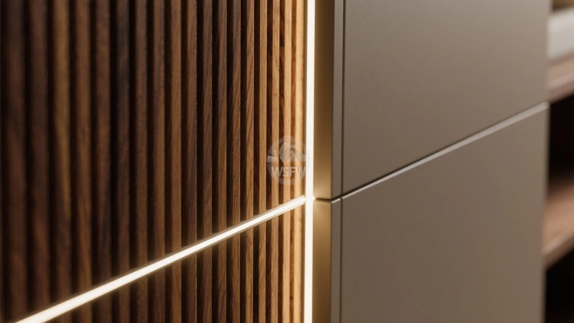 Warm Wood Accents with Matte Finishes