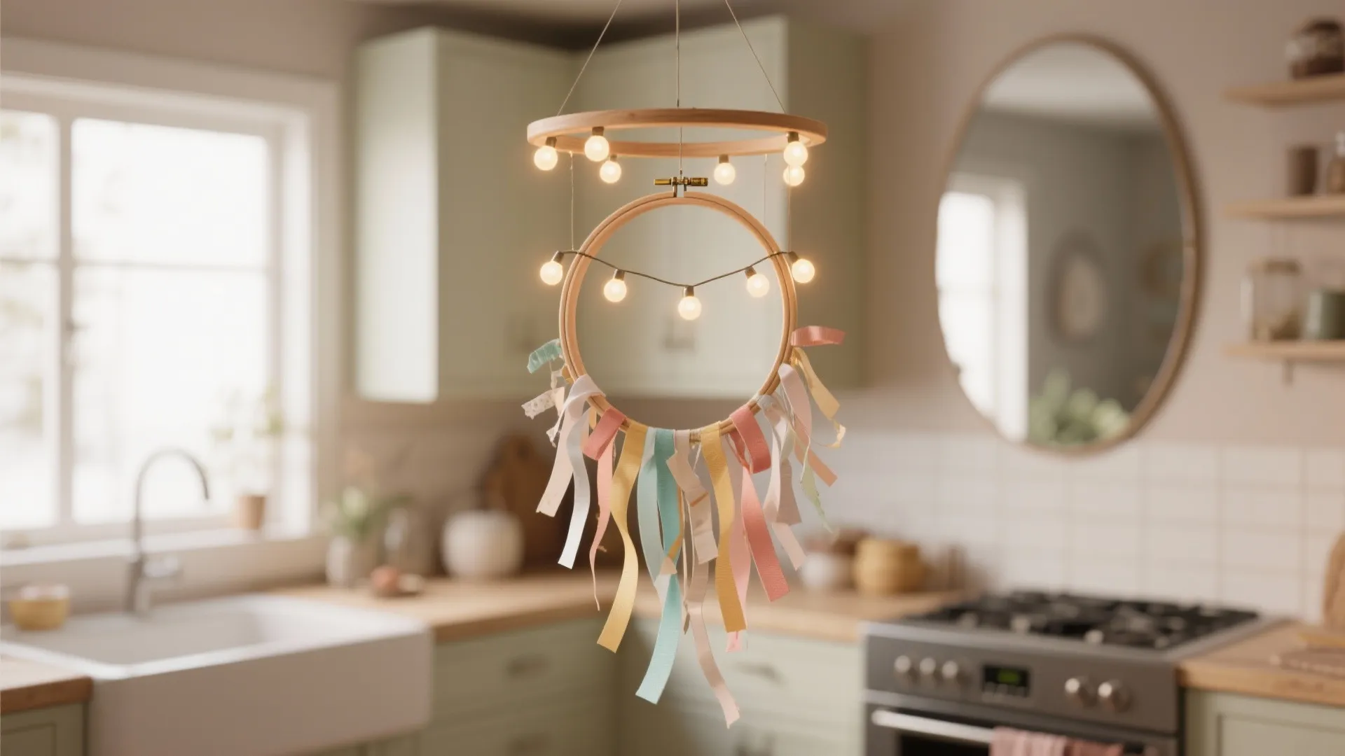 3. Ribbon and Light Mobile