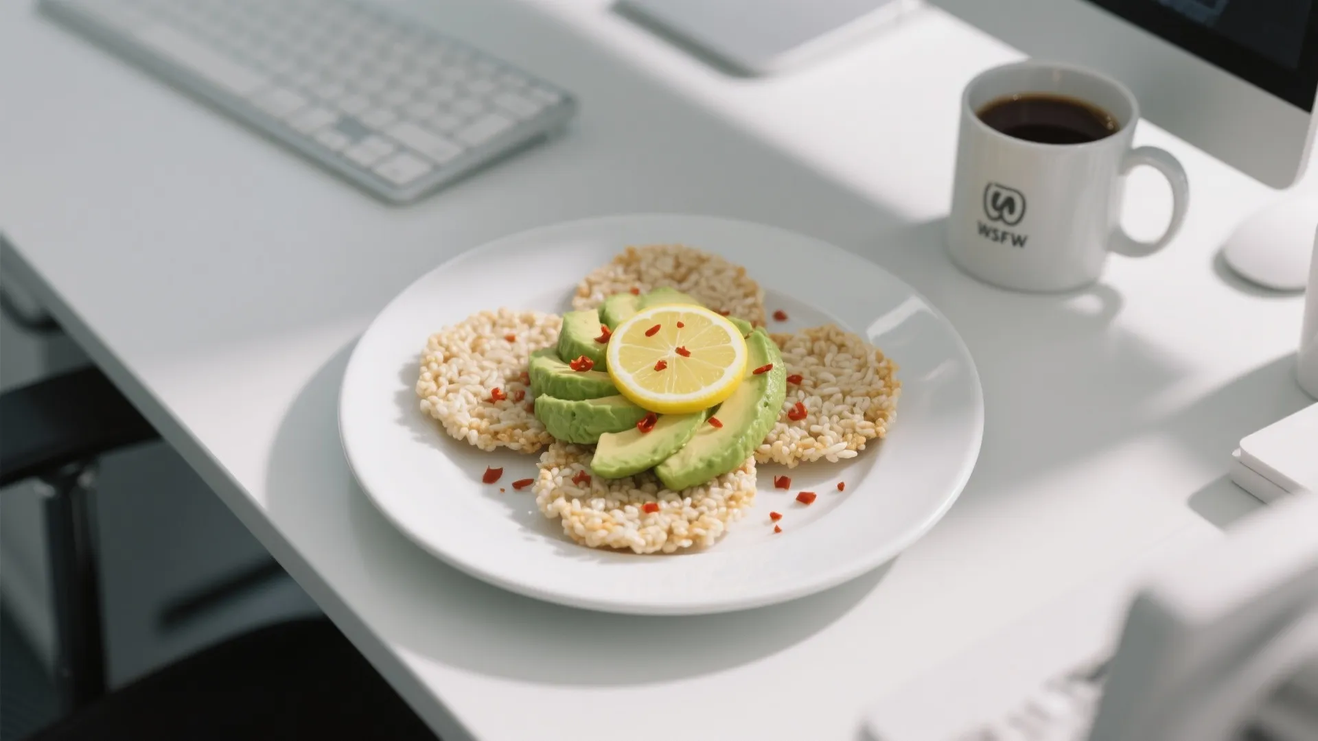 5. Rice Cakes with Avocado