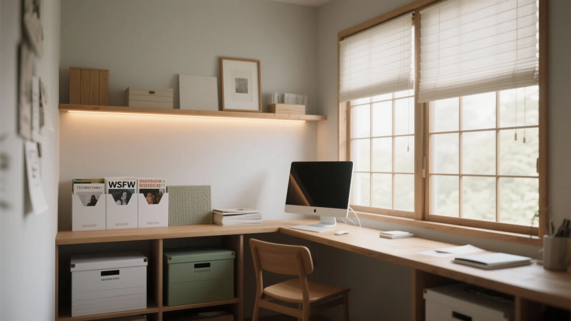 Rice Paper Window Shades and Paper-Covered Storage