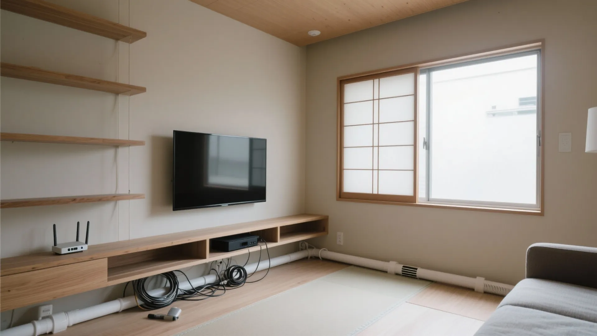 Tips 2: 反射と配線を同時に制御する—窓直角配置＋ケーブルマネジメント（収納技巧／動線规划）