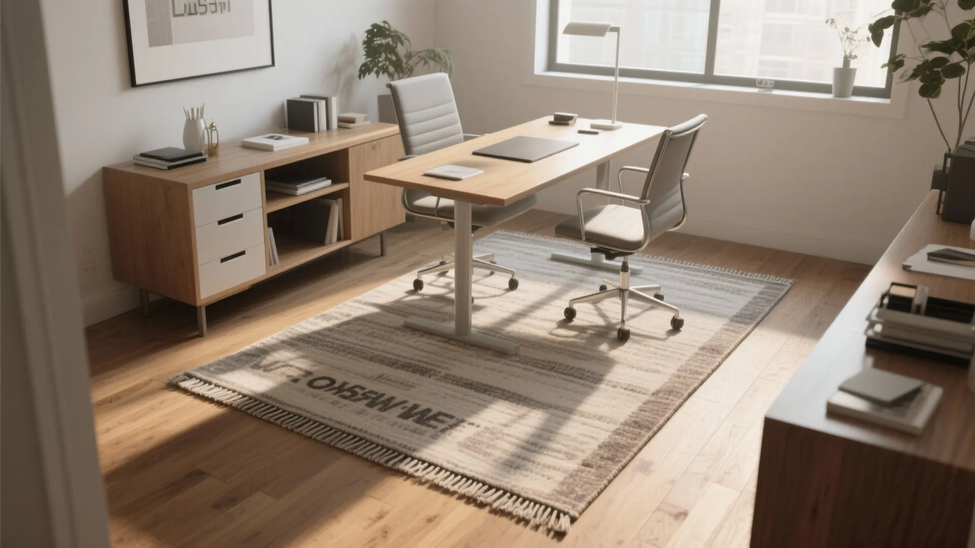 1. Right-size the rug to anchor, not dominate