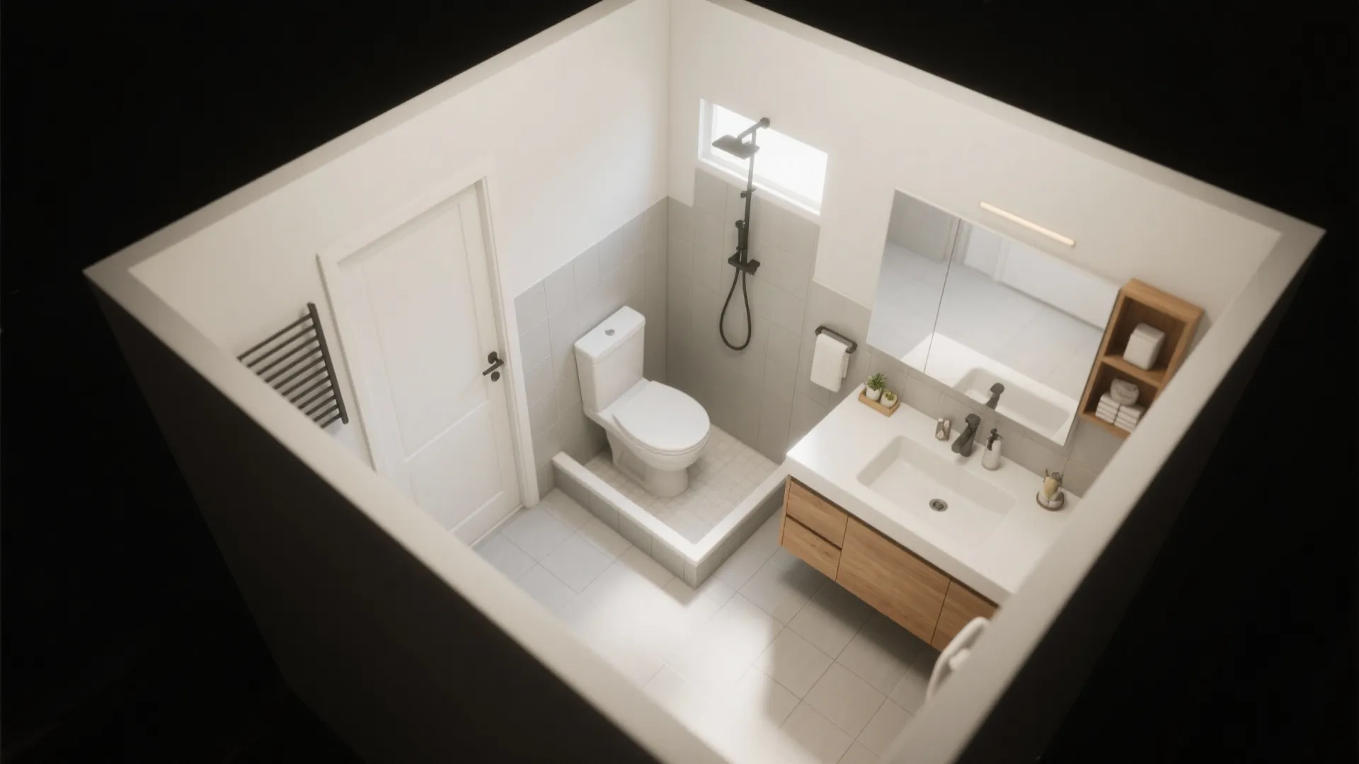 Right-Sized Vanities: 16–18" Depth, 24–30" Width (Storage without Bulk)