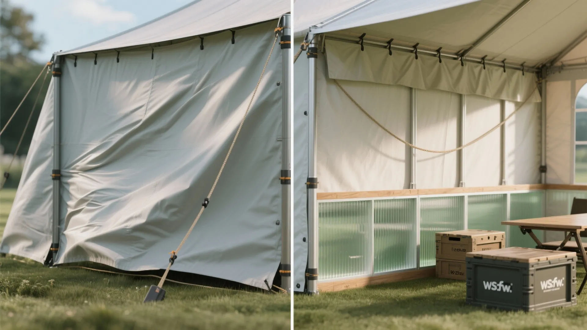 3) Half-height rigid panels where it counts