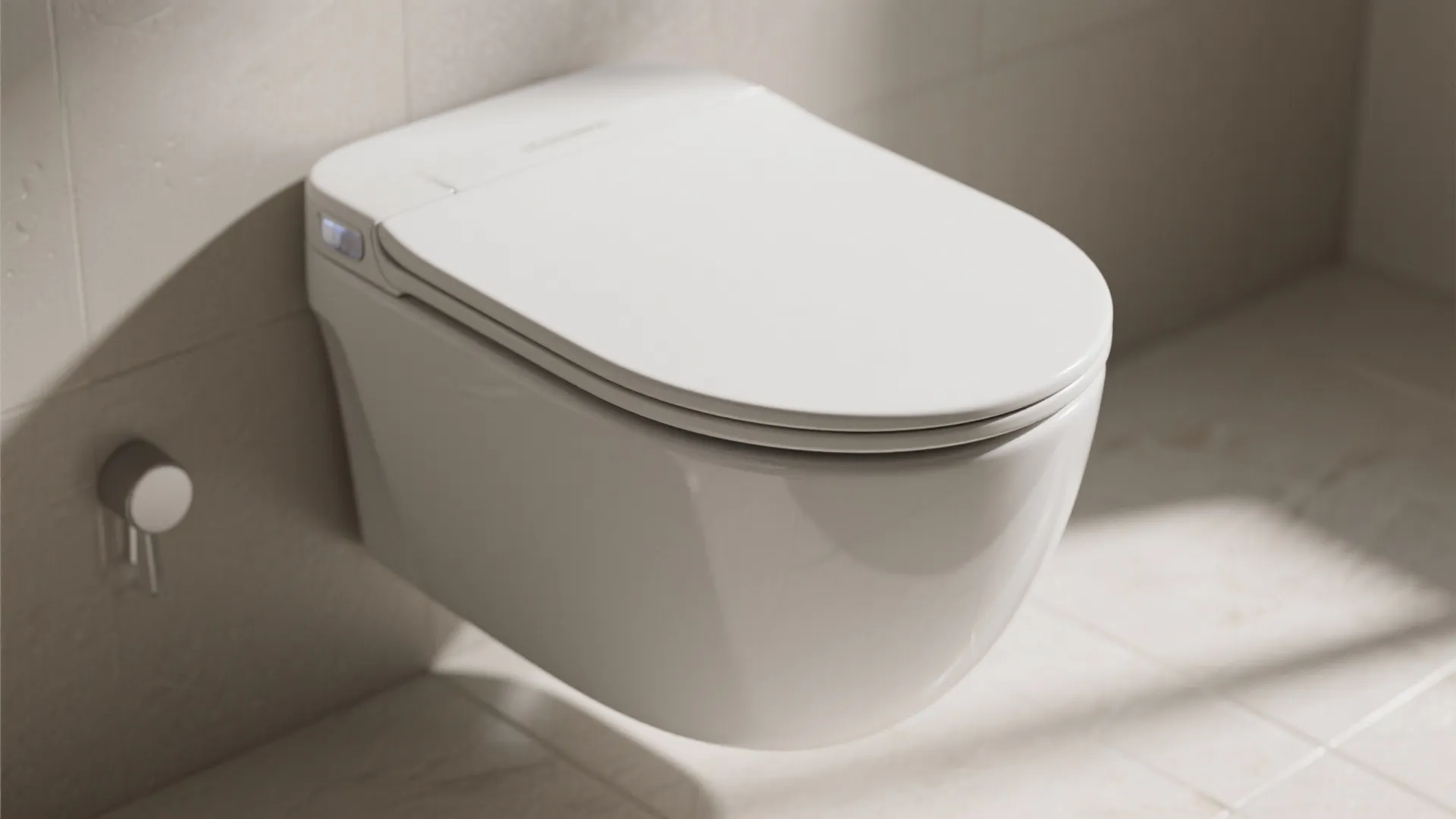 Compact Fixtures: Wall-Hung Toilet and Corner Basin