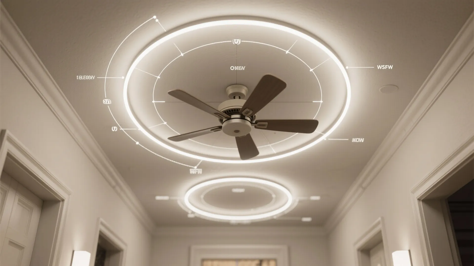 Integrated lighting rings that respect fan clearance