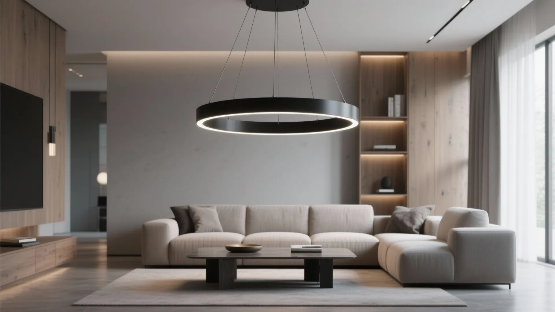 Ring-shaped LED chandelier