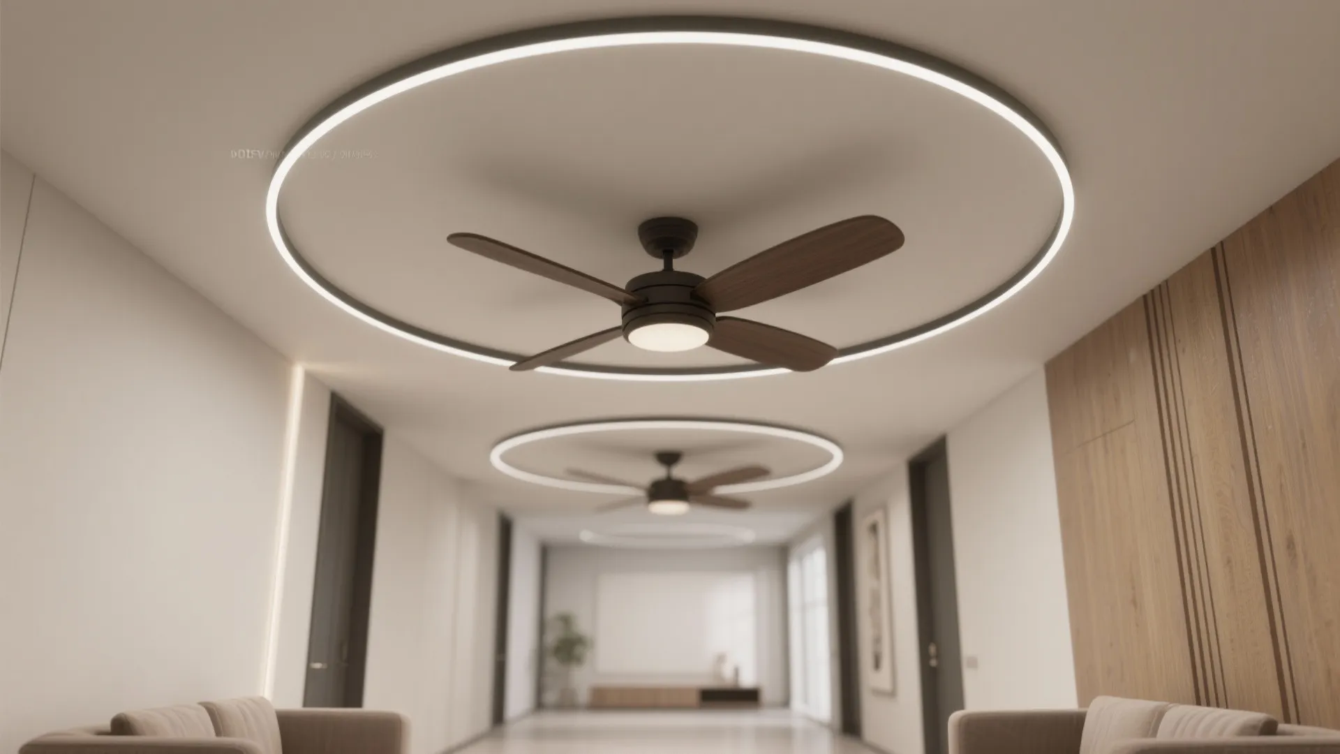 Integrated lighting rings that respect fan clearance