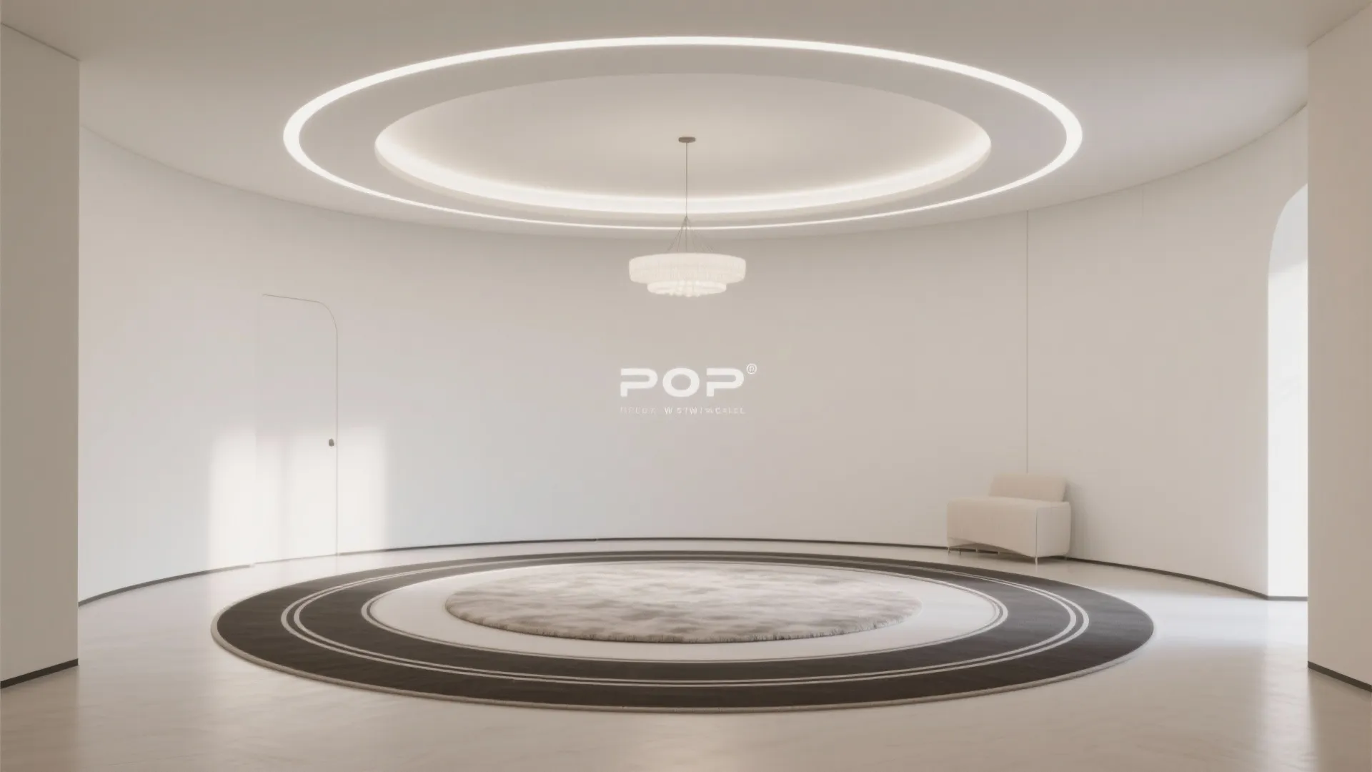 Ring or Racetrack POP with Hidden LED