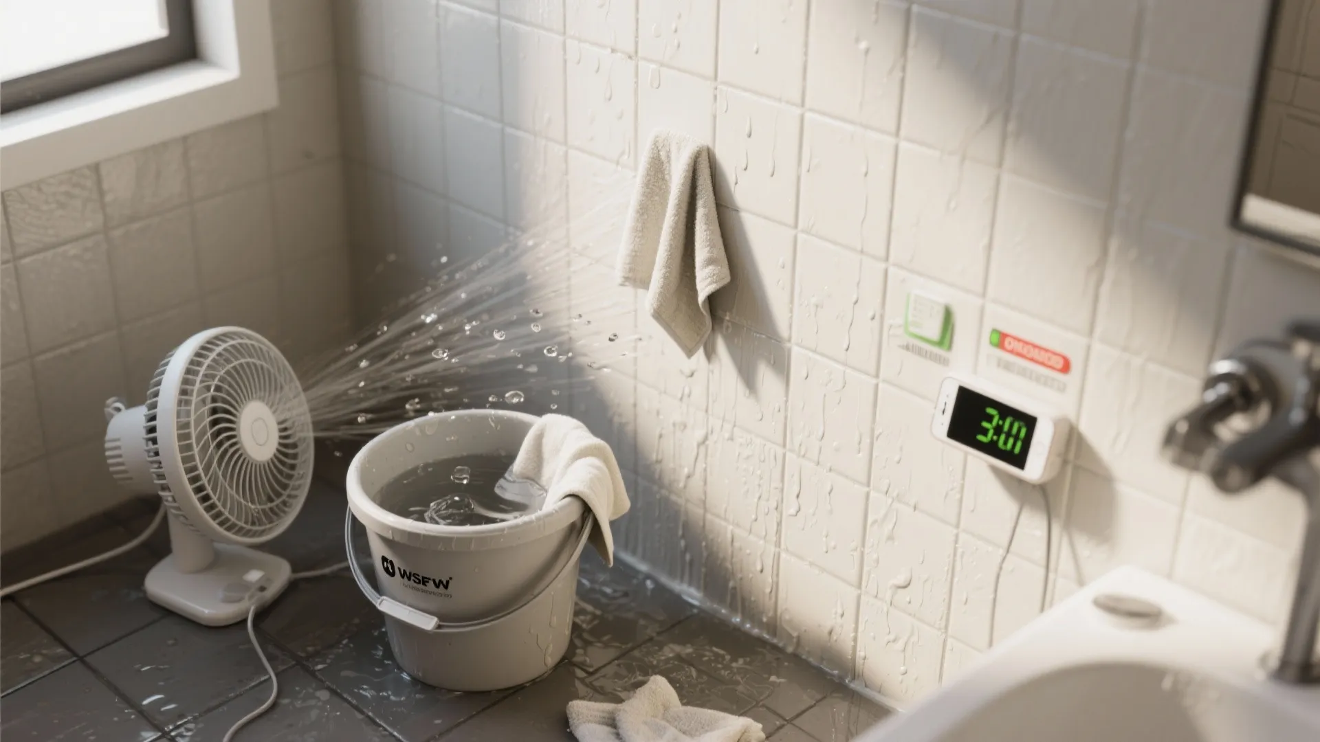 4. Rinse and let walls fully dry