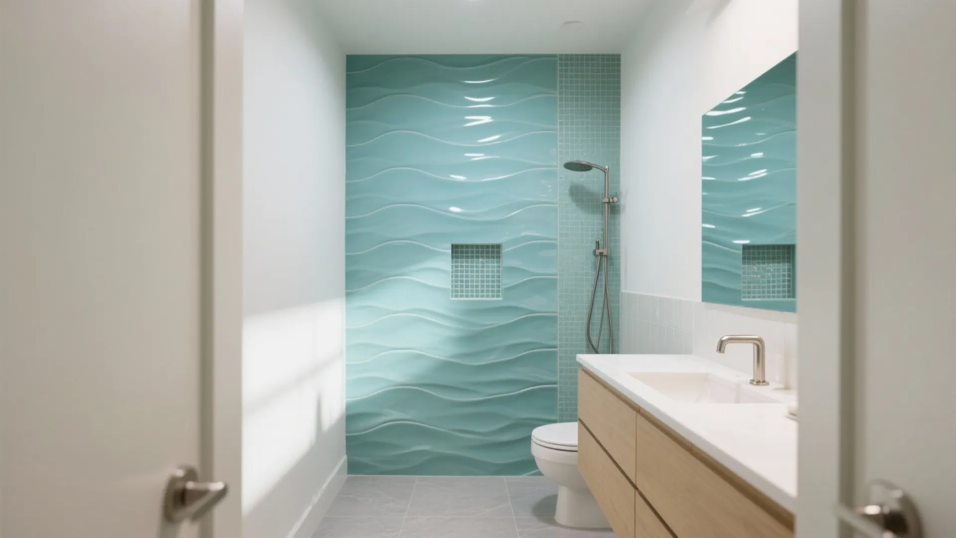 Water-Ripple Tiles and Calming Blues