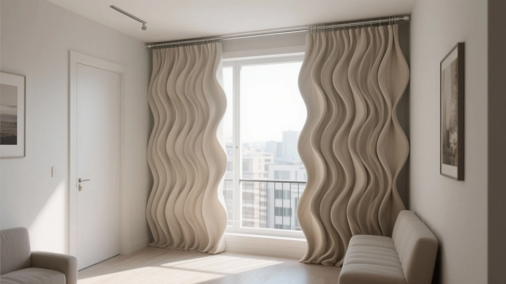 Ceiling-to-Floor Ripple Fold to Maximize Height