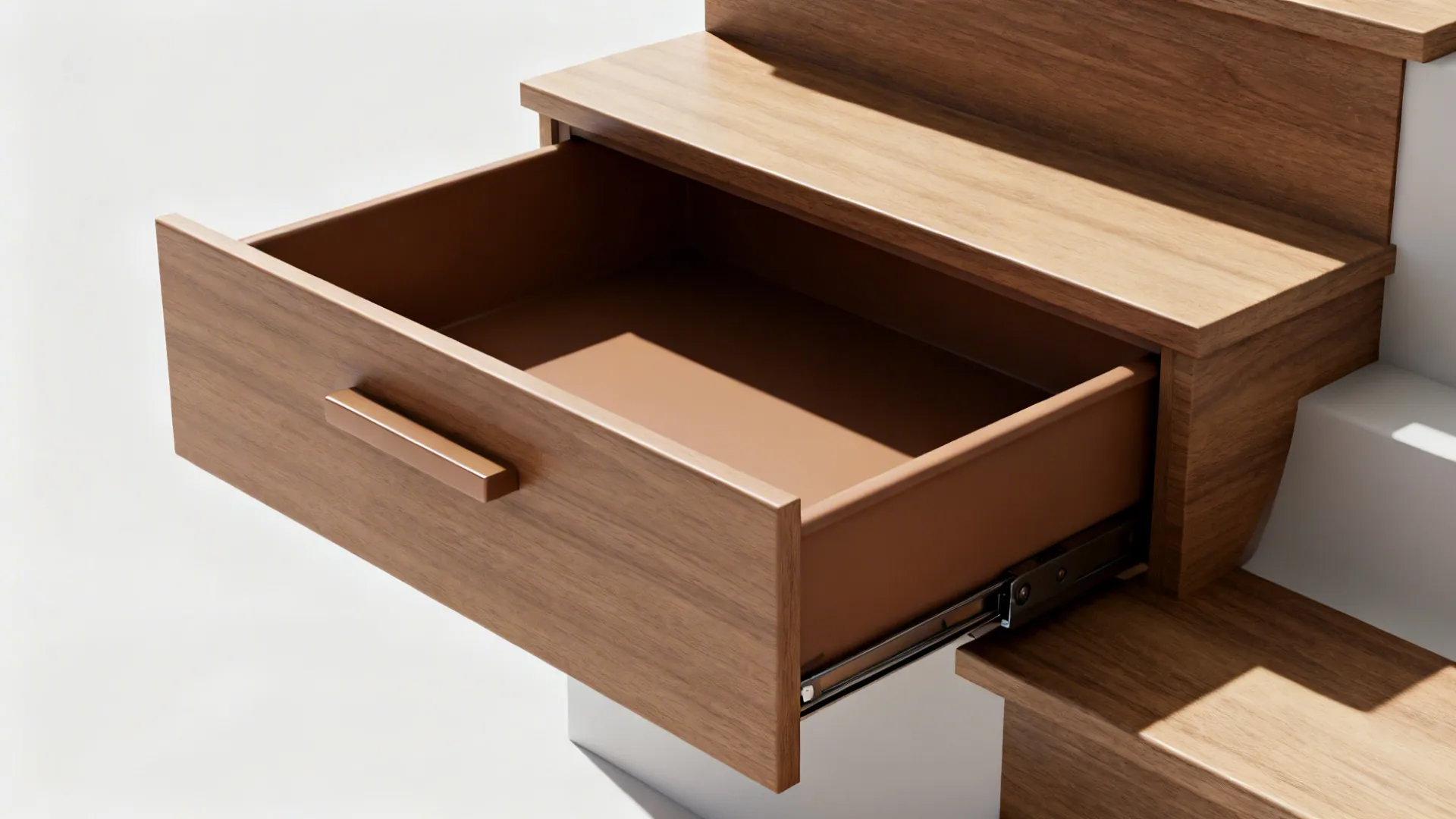 4) Two-step plinth with storage drawers