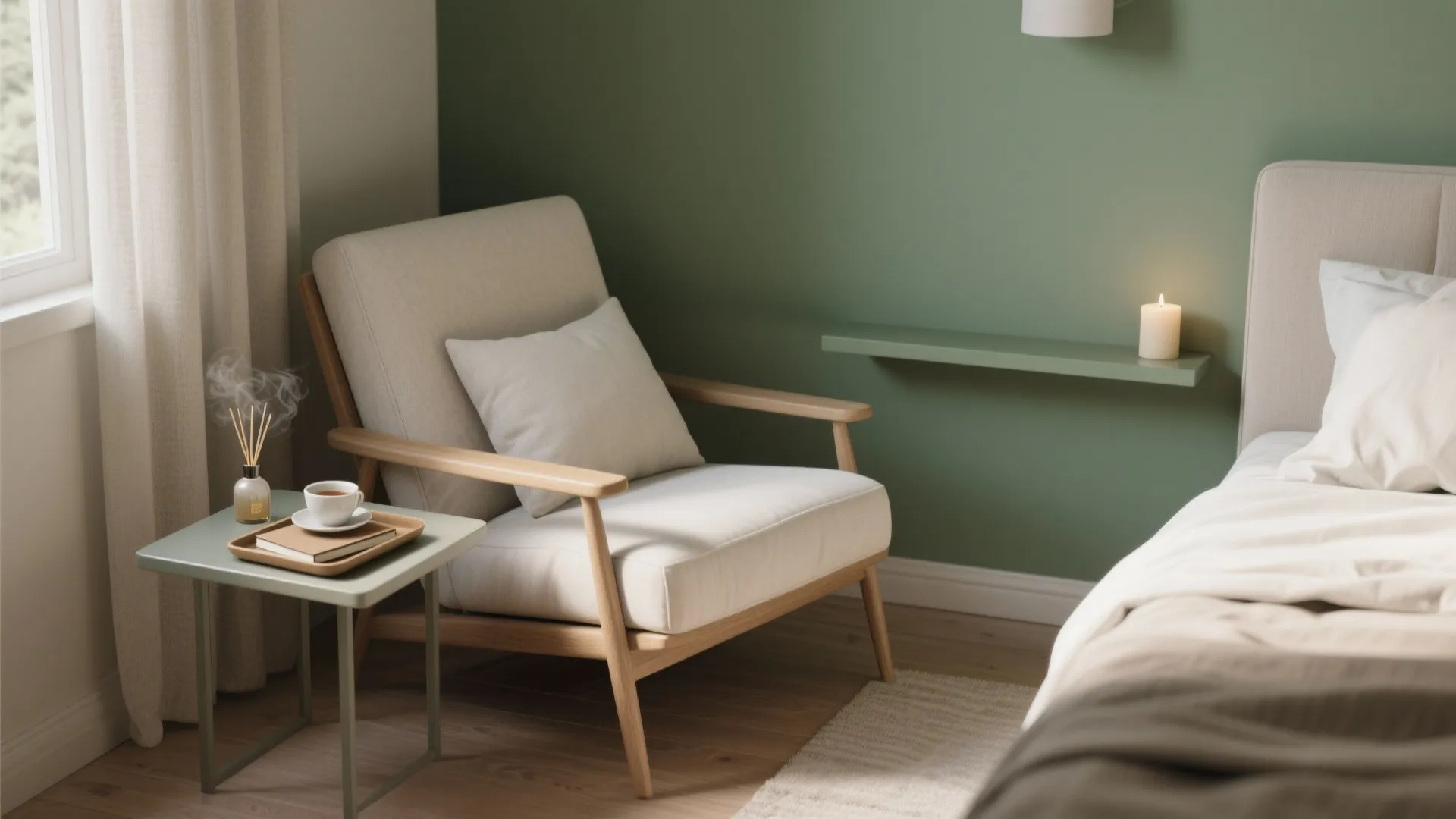 5. A small ritual nook for tea, reading, or breathing