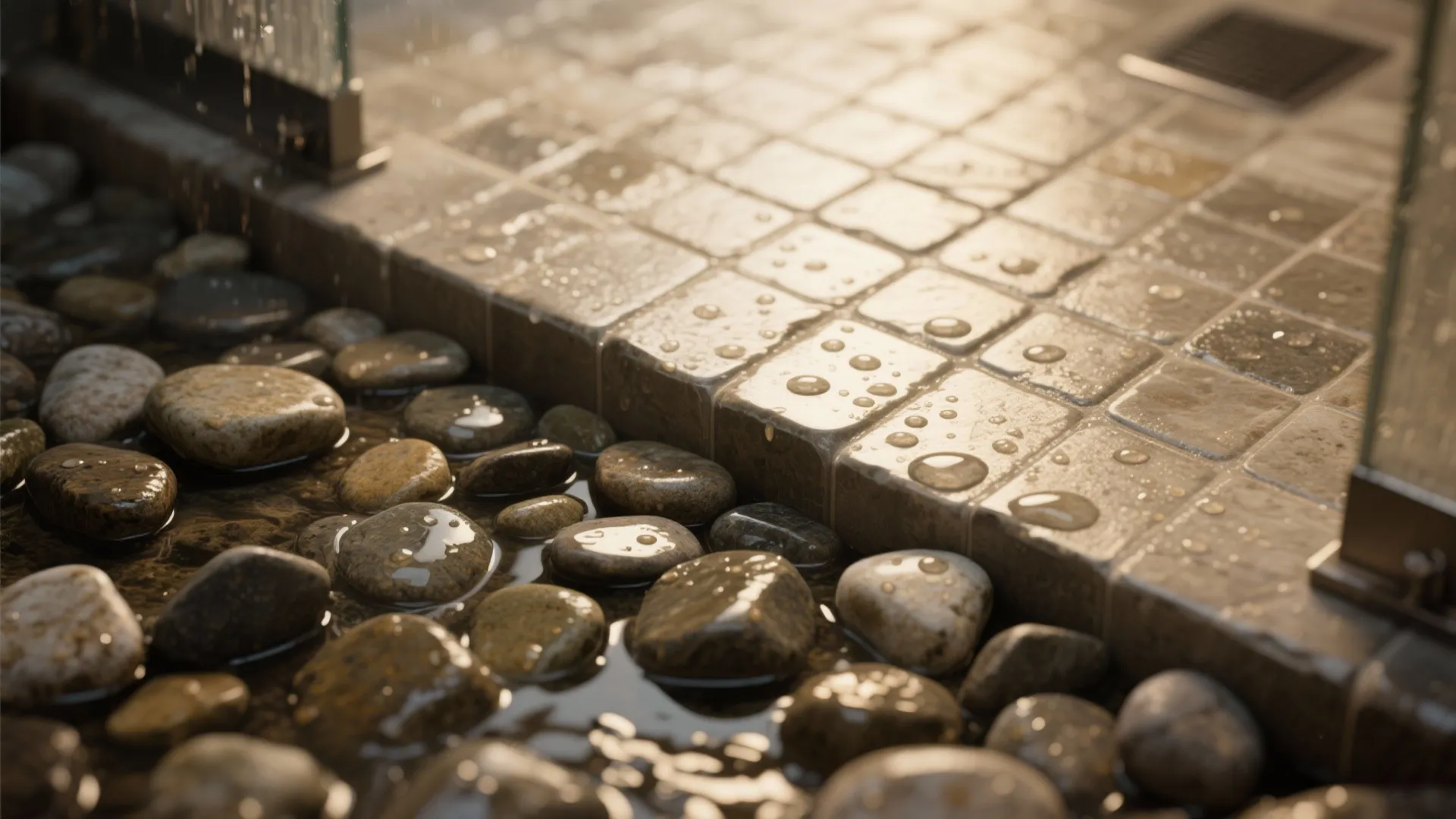 2. River-rock and stone accents for tactile interest