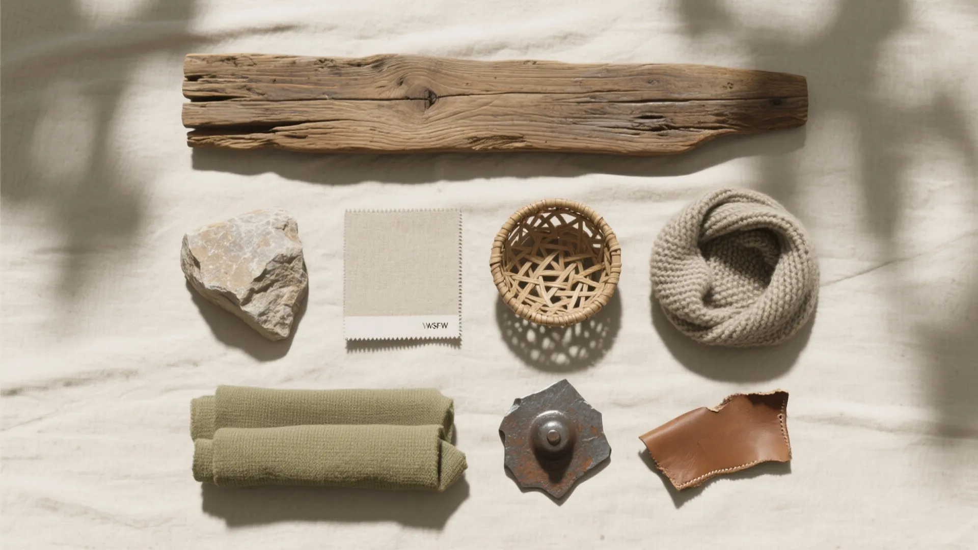 Layered Wood, Stone, and Linen Textures