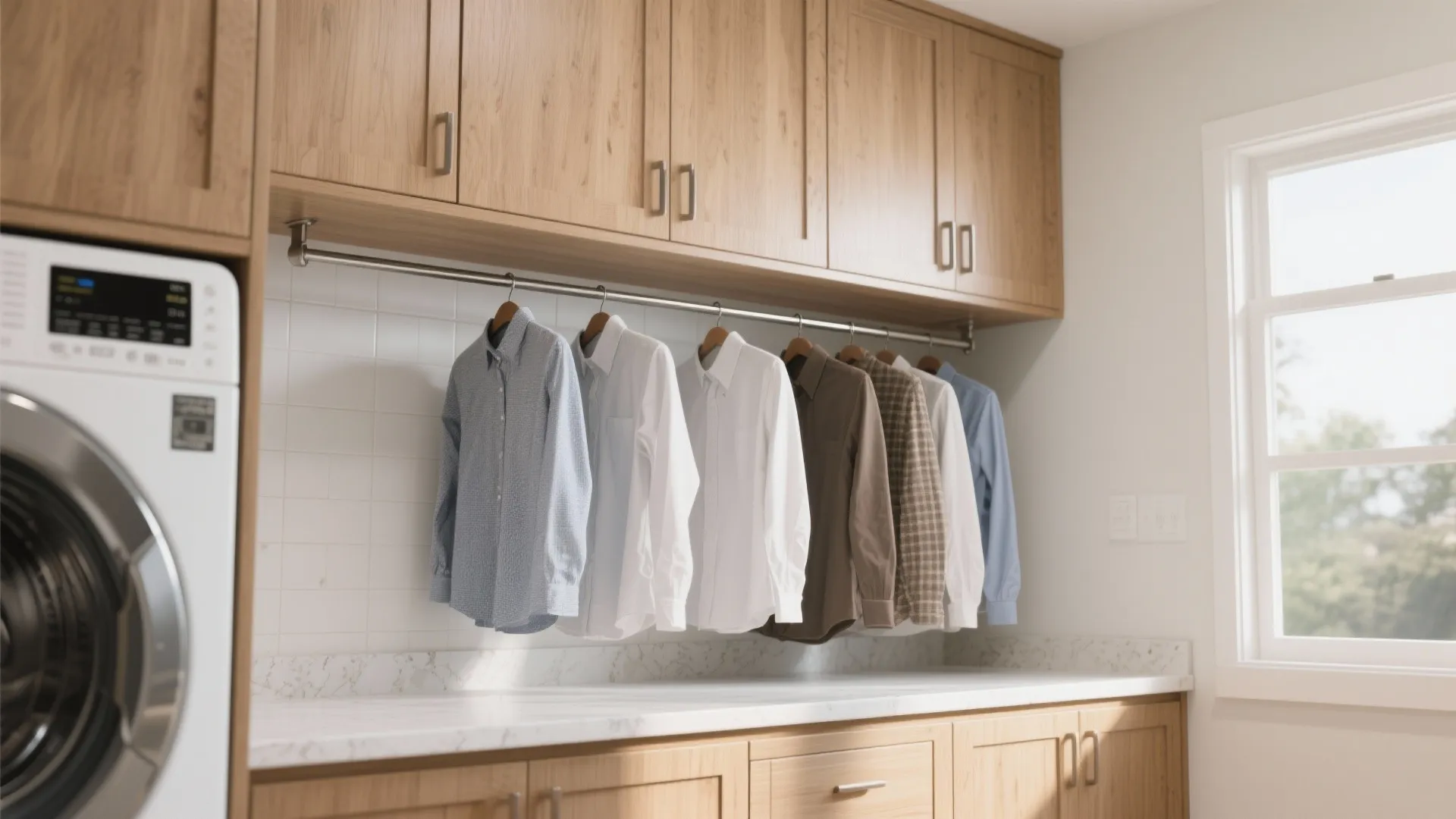 3. Hanging Rod Under Cabinets