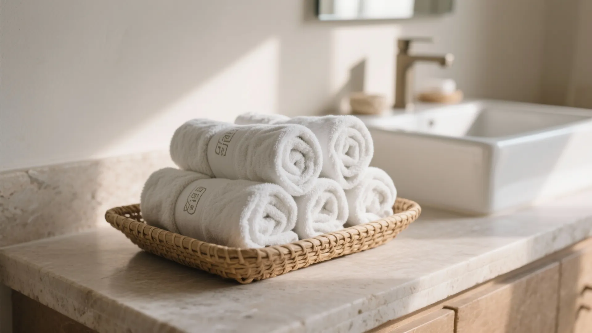 1. Rolled Towels on Display — spa vibes without the spa price
