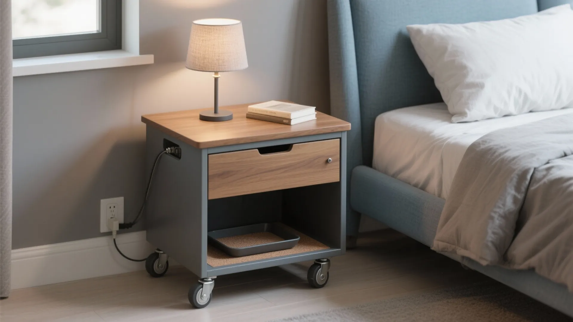 Small Bedside Table on Wheels: Space-Saving Style: 1 Minute to Maximize Your Bedroom Flexibility with Rolling Tables