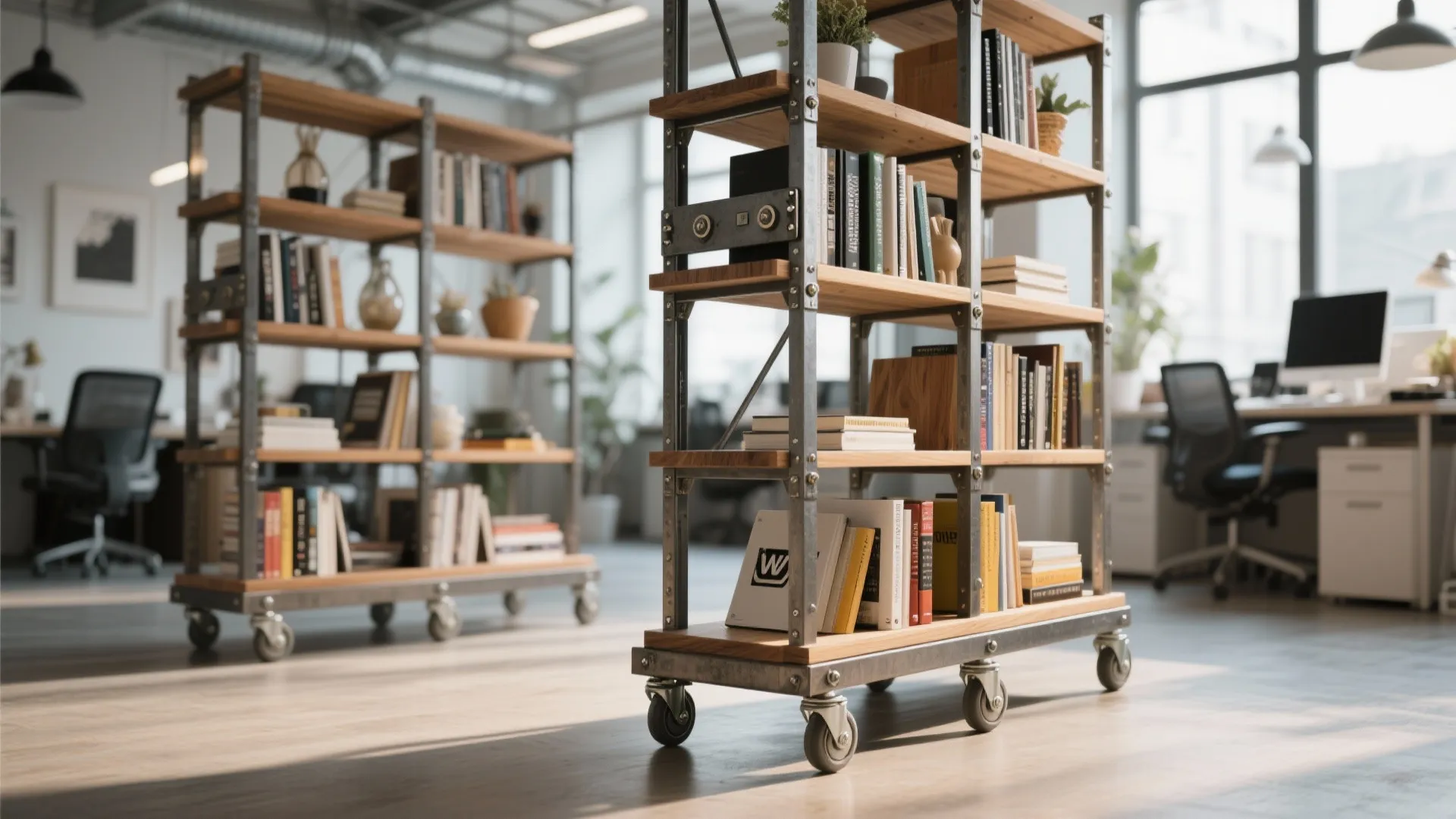 6. Rolling Bookshelves