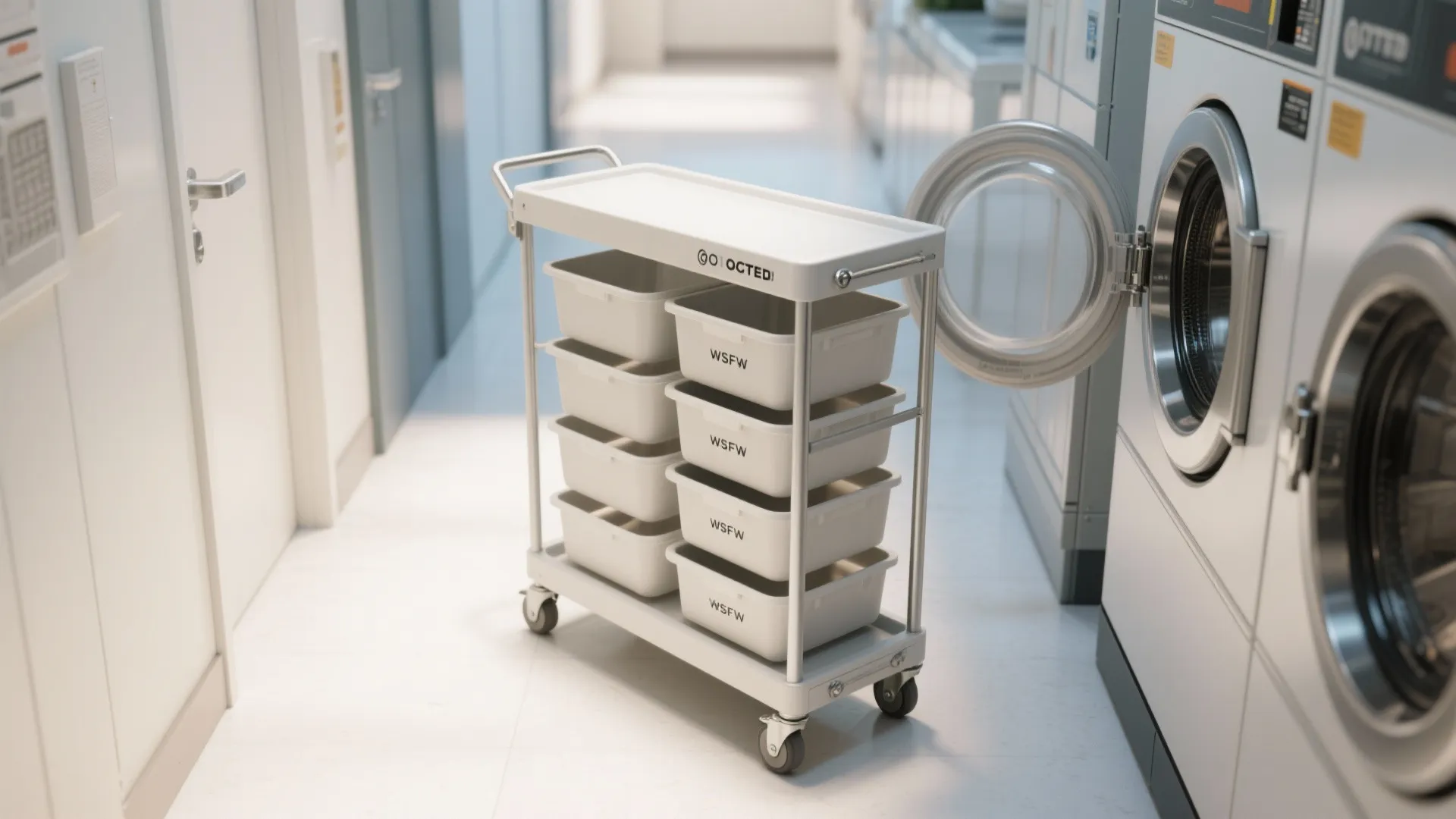 5. Stackable rolling baskets and carts