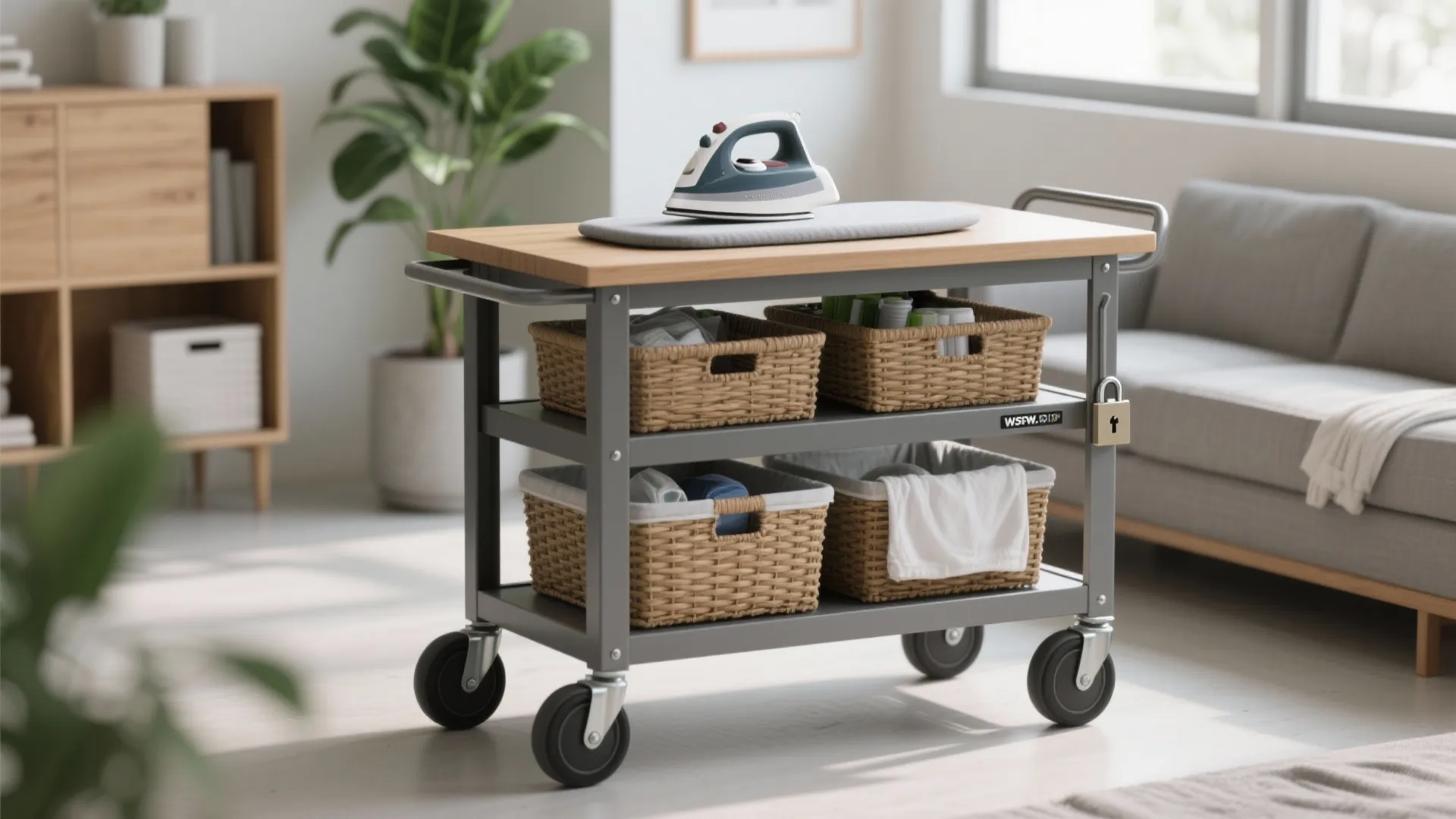 4. Rolling cart table for flexible zones