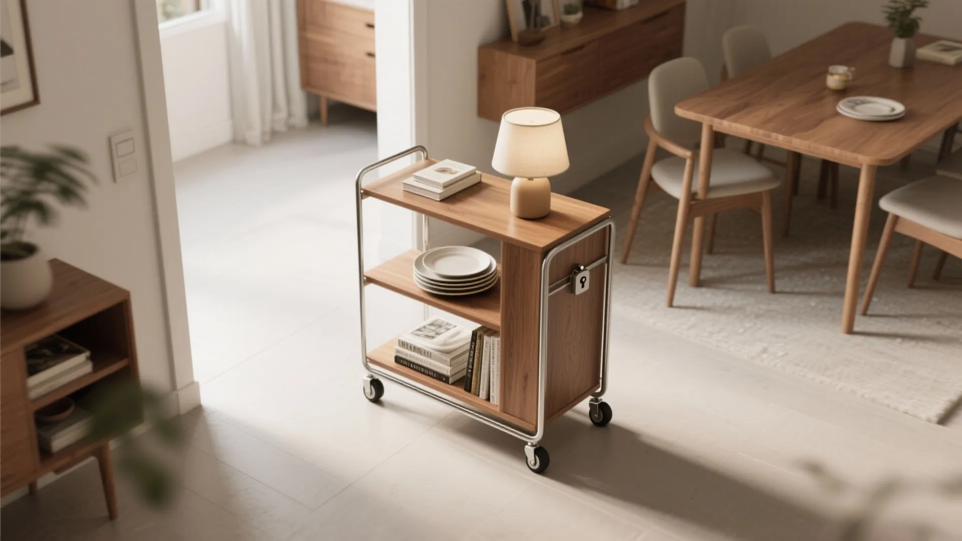 4. Rolling cart — mobile and multipurpose