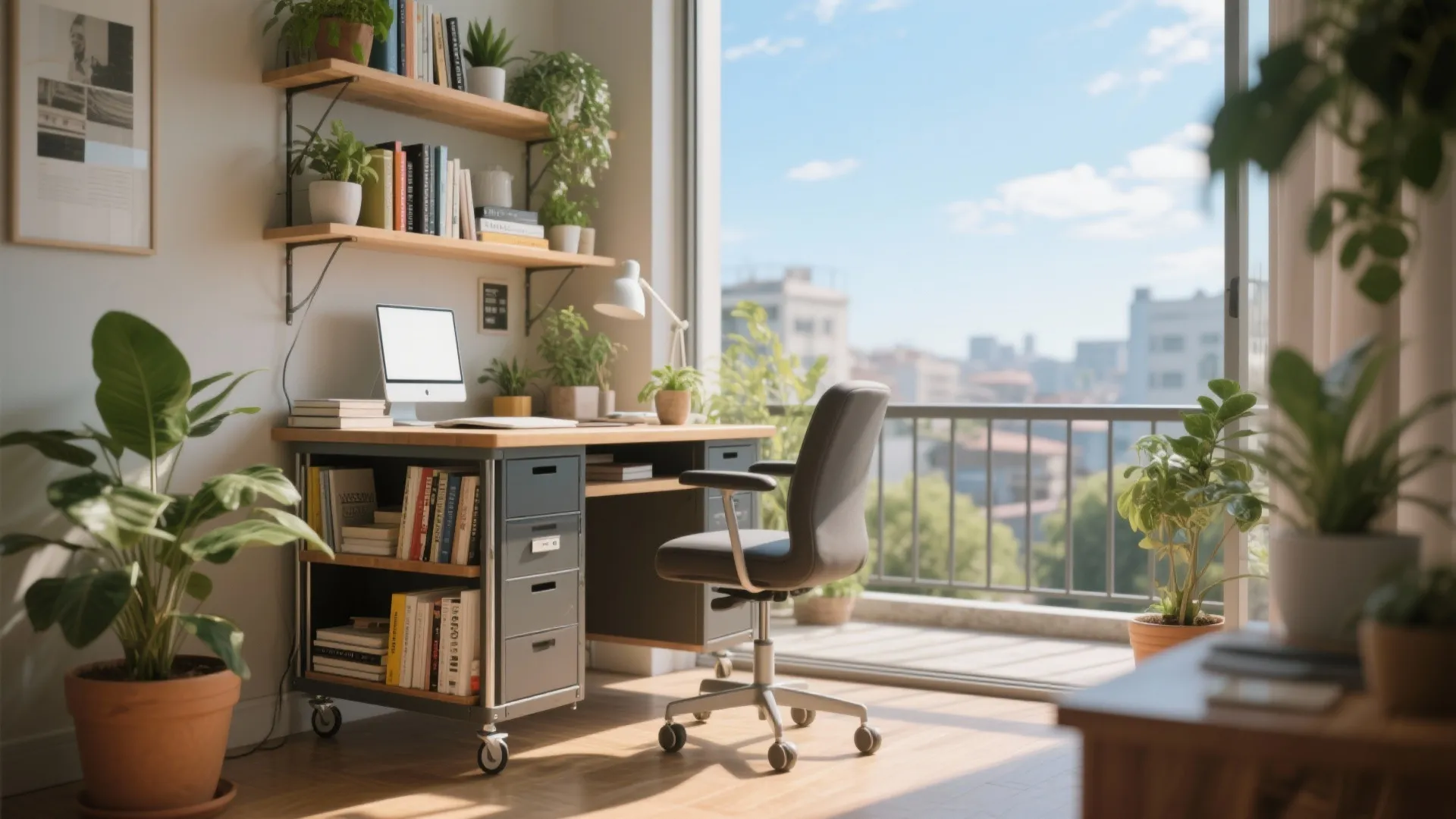 9. Rolling Cart Desk