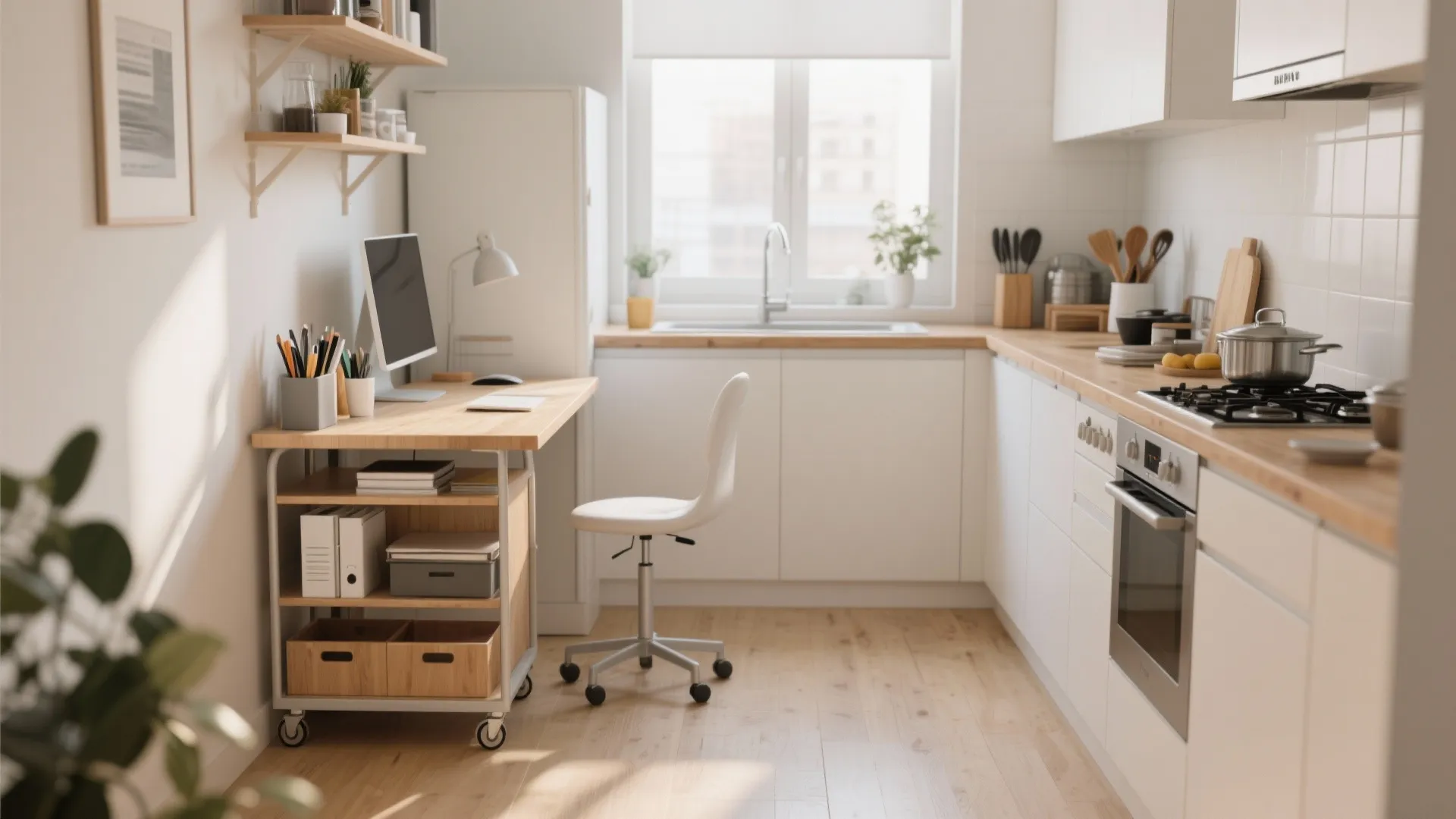 5. Rolling Storage Cart Desk