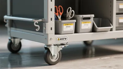 Industrial Storage Cart for Utility Laundry Spaces