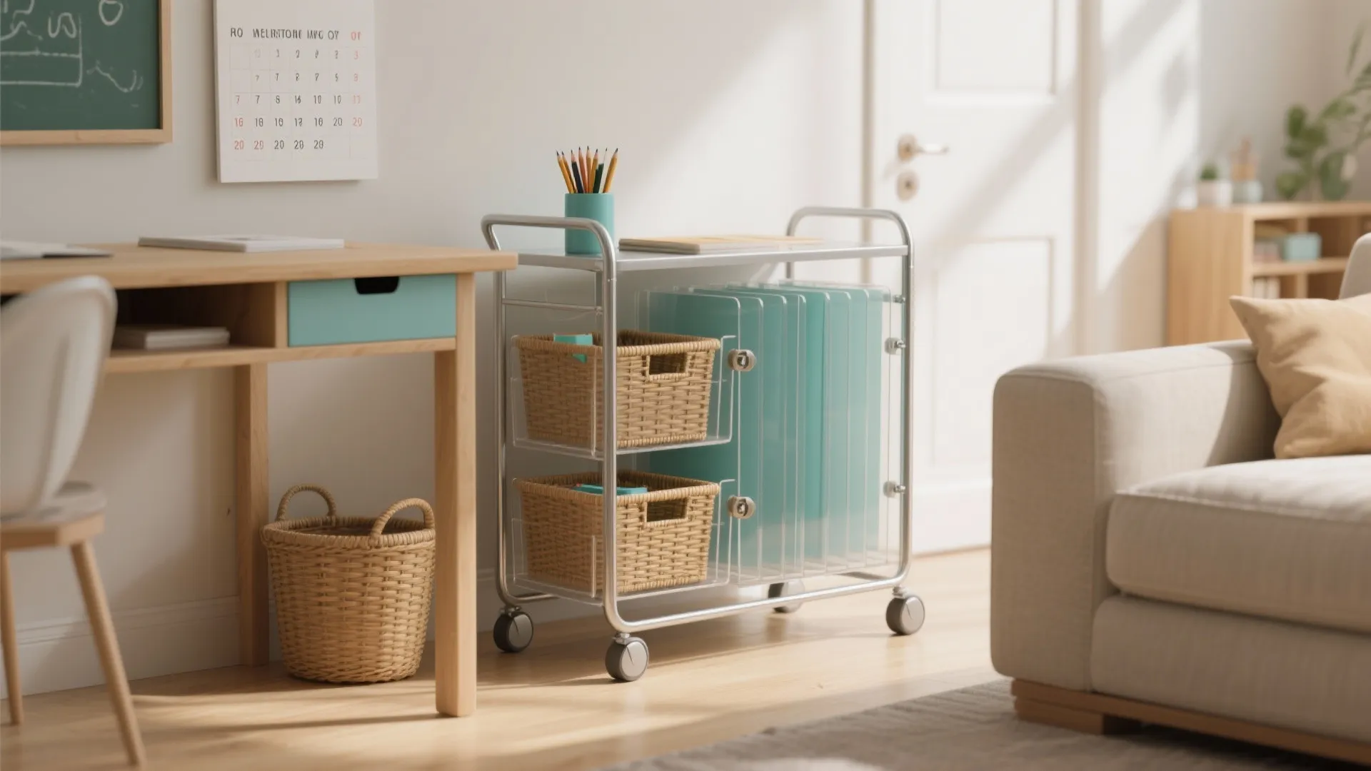 Mobile Carts, Baskets, and a Rotation System