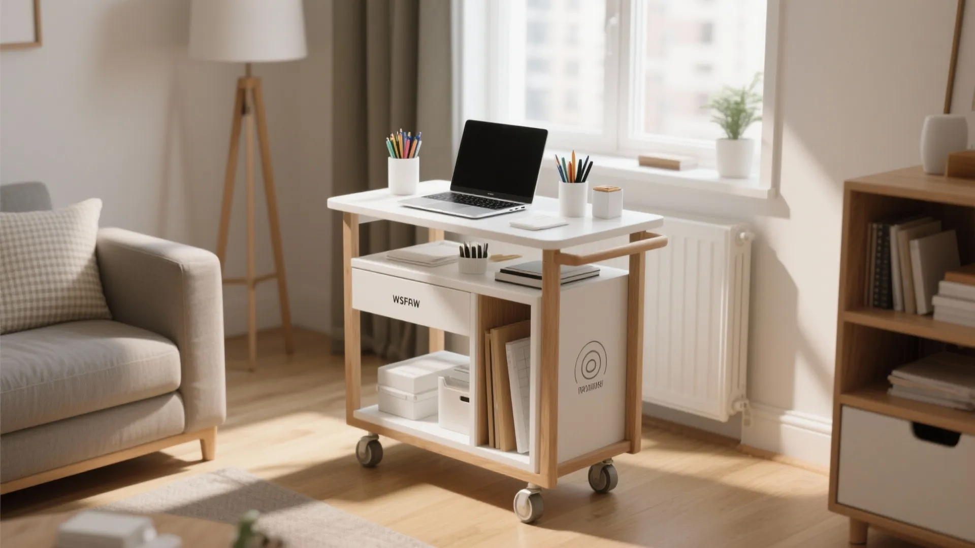 3. Rolling Carts as Mobile Workstations