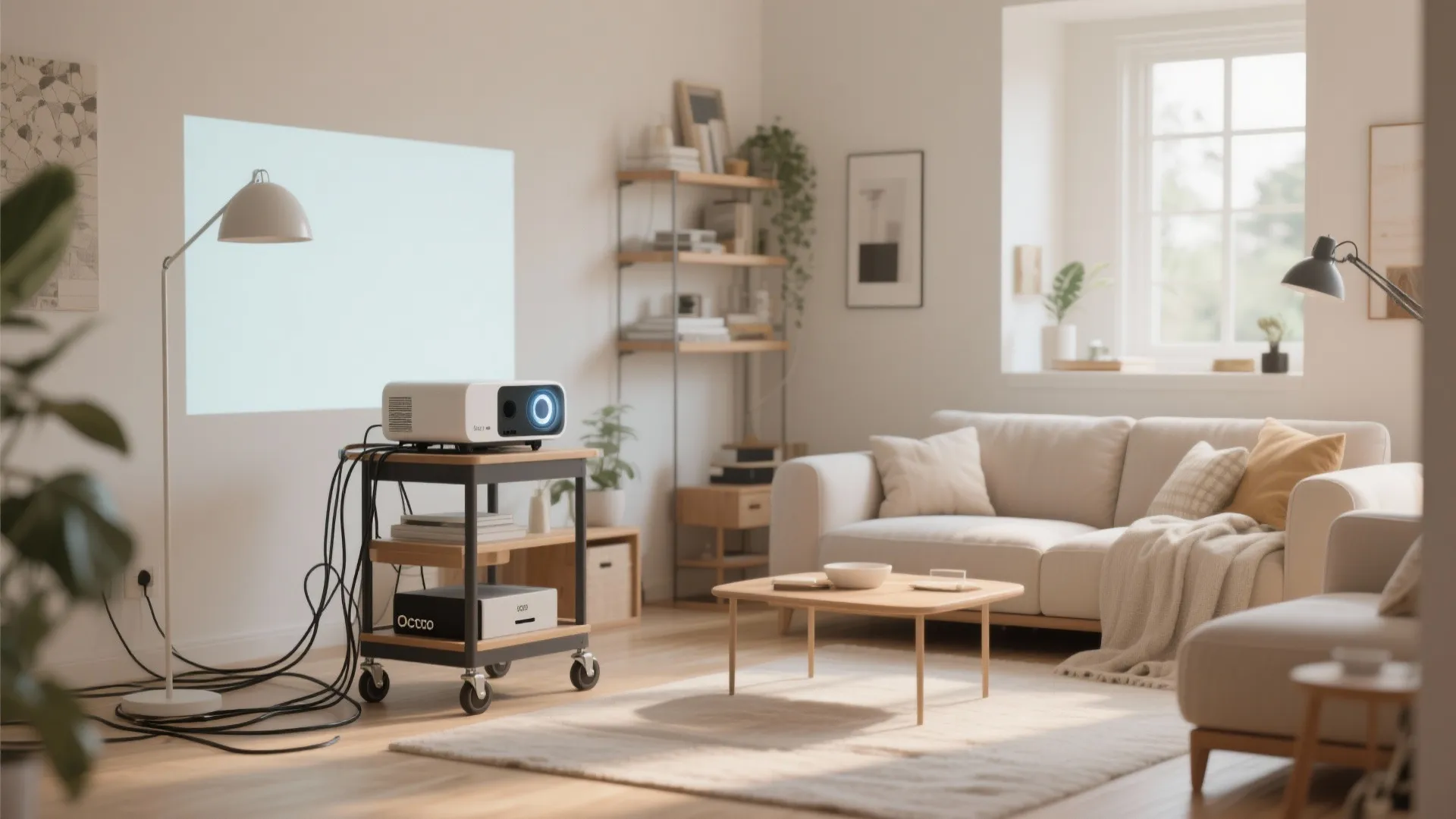 10. Mobile Projector on Rolling Cart