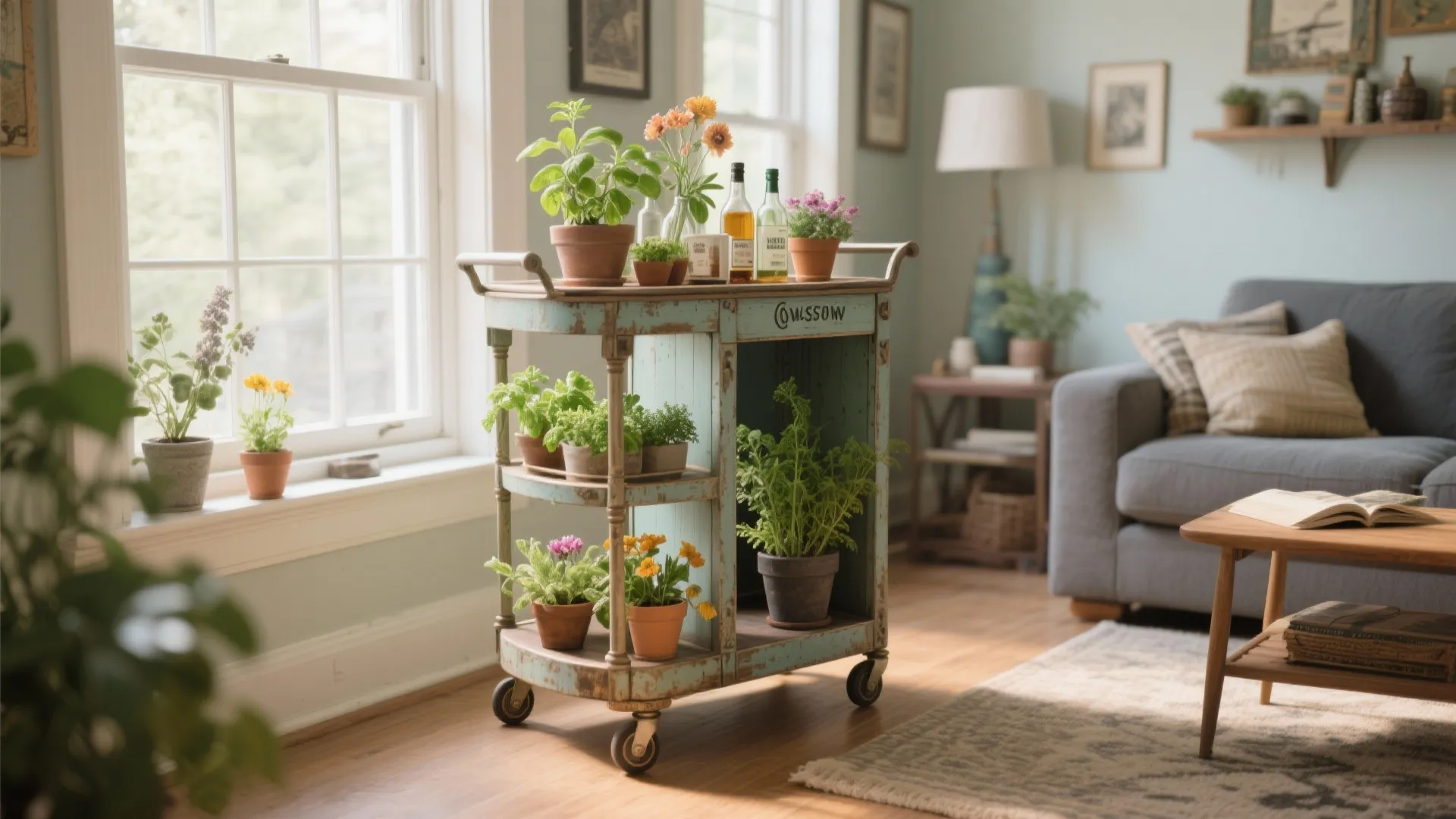 7. Rolling Cart Stand