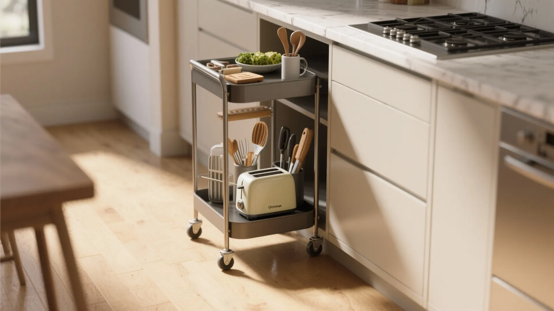 5. Dedicated rolling cart station