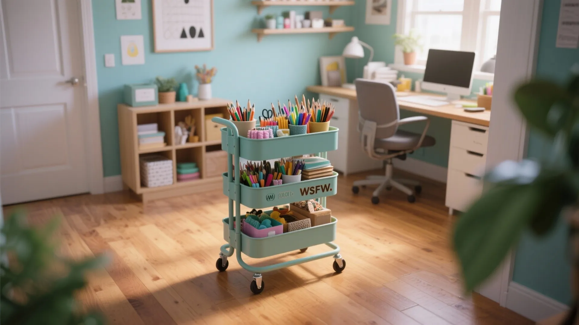 3. Rolling Carts for Flexibility